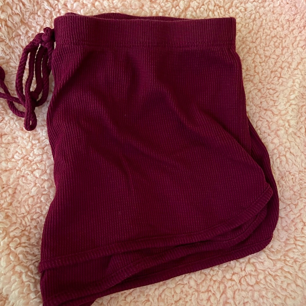 Burgundy shorts